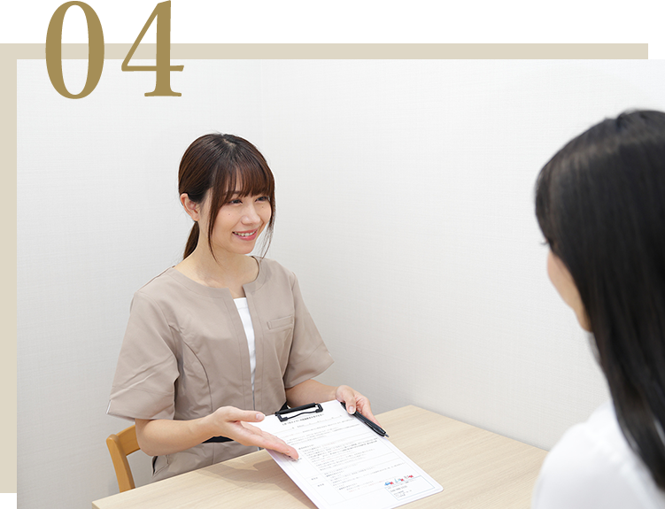 問診・検査を受けていただきます。